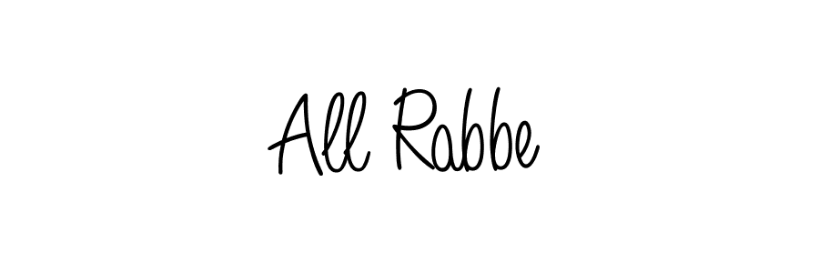 Design your own signature with our free online signature maker. With this signature software, you can create a handwritten (Angelique-Rose-font-FFP) signature for name All Rabbe. All Rabbe signature style 5 images and pictures png