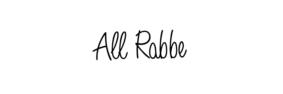 How to make All Rabbe name signature. Use Angelique-Rose-font-FFP style for creating short signs online. This is the latest handwritten sign. All Rabbe signature style 5 images and pictures png
