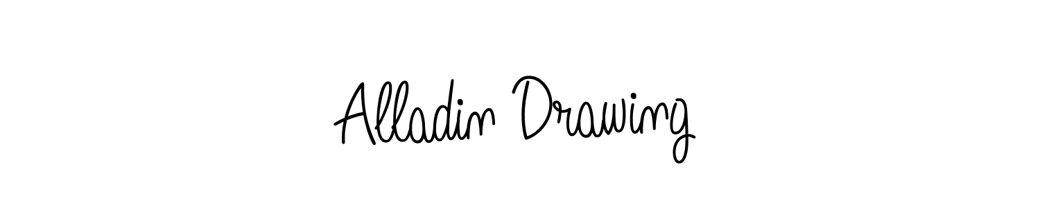 Use a signature maker to create a handwritten signature online. With this signature software, you can design (Angelique-Rose-font-FFP) your own signature for name Alladin Drawing. Alladin Drawing signature style 5 images and pictures png