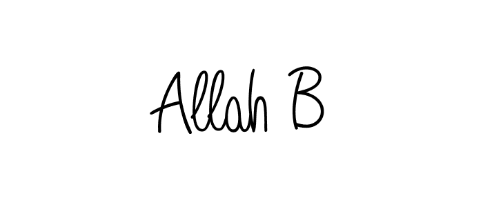 Create a beautiful signature design for name Allah B. With this signature (Angelique-Rose-font-FFP) fonts, you can make a handwritten signature for free. Allah B signature style 5 images and pictures png