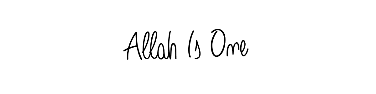 Make a beautiful signature design for name Allah Is One. With this signature (Angelique-Rose-font-FFP) style, you can create a handwritten signature for free. Allah Is One signature style 5 images and pictures png