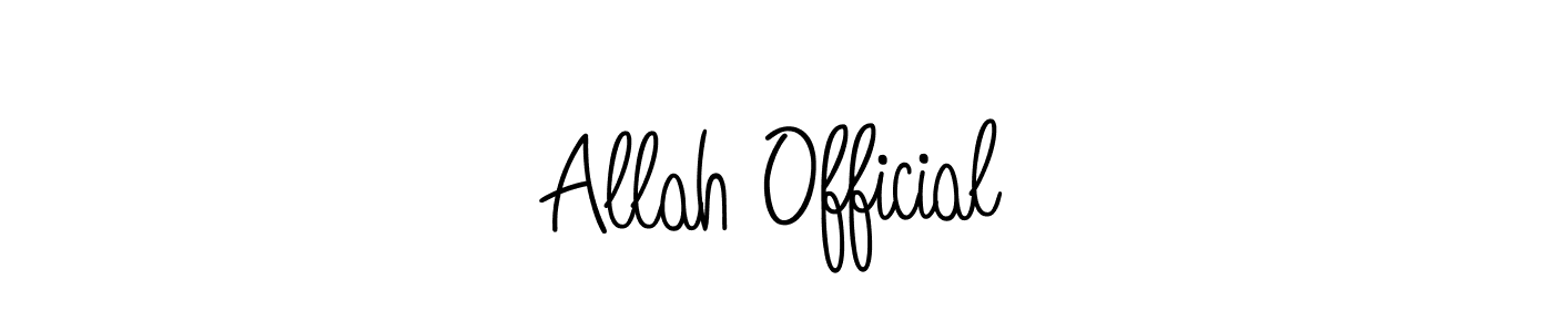 Make a beautiful signature design for name Allah Official. With this signature (Angelique-Rose-font-FFP) style, you can create a handwritten signature for free. Allah Official signature style 5 images and pictures png
