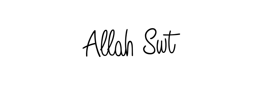 Design your own signature with our free online signature maker. With this signature software, you can create a handwritten (Angelique-Rose-font-FFP) signature for name Allah Swt. Allah Swt signature style 5 images and pictures png