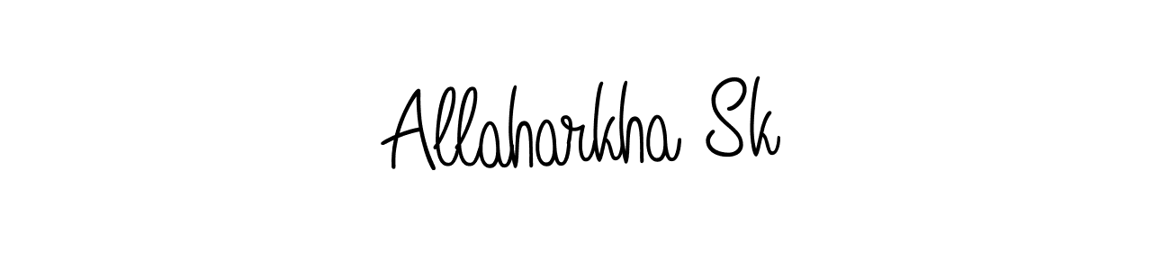 if you are searching for the best signature style for your name Allaharkha Sk. so please give up your signature search. here we have designed multiple signature styles  using Angelique-Rose-font-FFP. Allaharkha Sk signature style 5 images and pictures png