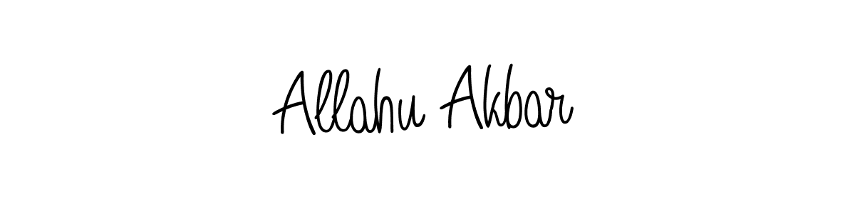 Make a beautiful signature design for name Allahu Akbar. With this signature (Angelique-Rose-font-FFP) style, you can create a handwritten signature for free. Allahu Akbar signature style 5 images and pictures png