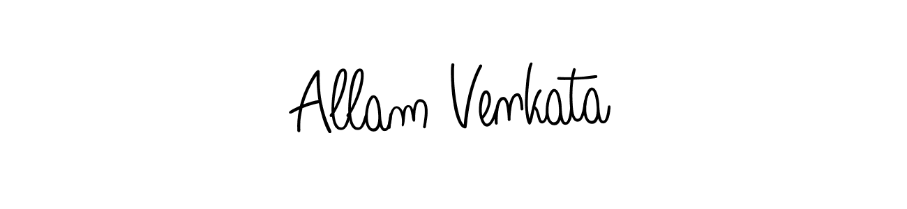Create a beautiful signature design for name Allam Venkata. With this signature (Angelique-Rose-font-FFP) fonts, you can make a handwritten signature for free. Allam Venkata signature style 5 images and pictures png