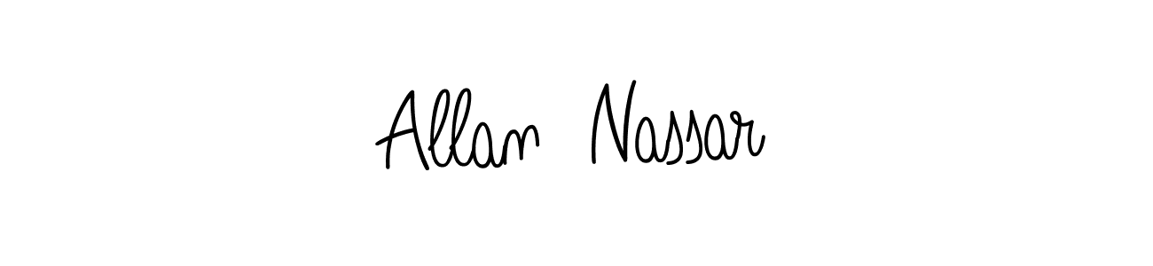 Similarly Angelique-Rose-font-FFP is the best handwritten signature design. Signature creator online .You can use it as an online autograph creator for name Allan  Nassar. Allan  Nassar signature style 5 images and pictures png