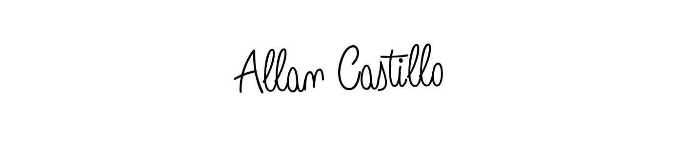 Use a signature maker to create a handwritten signature online. With this signature software, you can design (Angelique-Rose-font-FFP) your own signature for name Allan Castillo. Allan Castillo signature style 5 images and pictures png