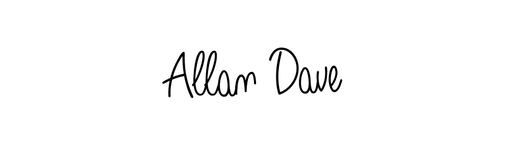 How to make Allan Dave name signature. Use Angelique-Rose-font-FFP style for creating short signs online. This is the latest handwritten sign. Allan Dave signature style 5 images and pictures png