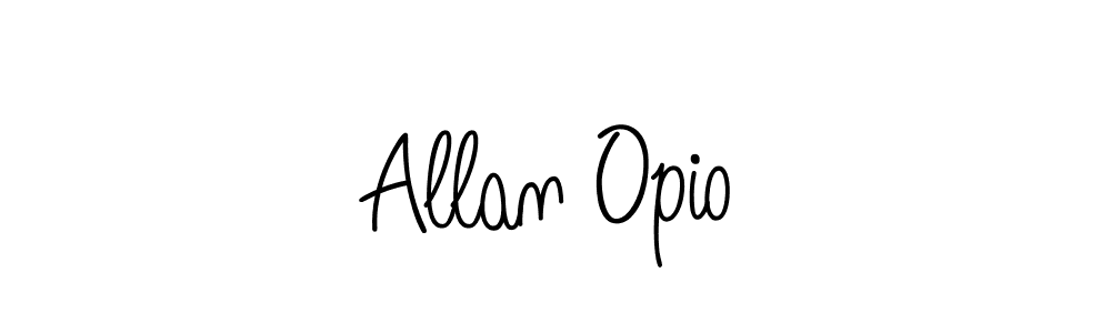 Make a beautiful signature design for name Allan Opio. With this signature (Angelique-Rose-font-FFP) style, you can create a handwritten signature for free. Allan Opio signature style 5 images and pictures png