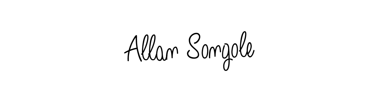 Allan Songole stylish signature style. Best Handwritten Sign (Angelique-Rose-font-FFP) for my name. Handwritten Signature Collection Ideas for my name Allan Songole. Allan Songole signature style 5 images and pictures png