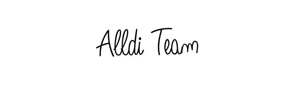 You should practise on your own different ways (Angelique-Rose-font-FFP) to write your name (Alldi Team) in signature. don't let someone else do it for you. Alldi Team signature style 5 images and pictures png