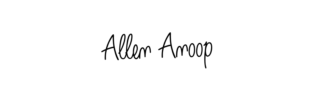 Design your own signature with our free online signature maker. With this signature software, you can create a handwritten (Angelique-Rose-font-FFP) signature for name Allen Anoop. Allen Anoop signature style 5 images and pictures png