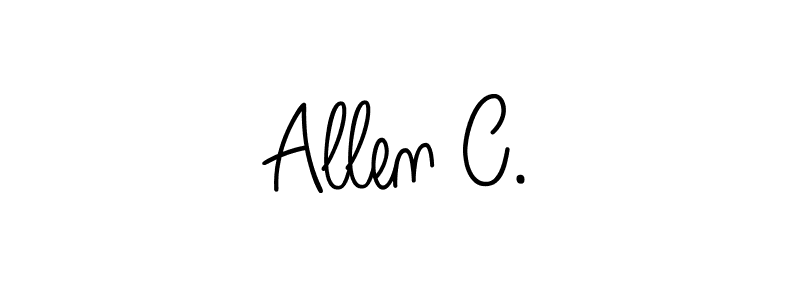 Allen C. stylish signature style. Best Handwritten Sign (Angelique-Rose-font-FFP) for my name. Handwritten Signature Collection Ideas for my name Allen C.. Allen C. signature style 5 images and pictures png