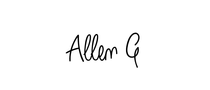 You should practise on your own different ways (Angelique-Rose-font-FFP) to write your name (Allen G) in signature. don't let someone else do it for you. Allen G signature style 5 images and pictures png