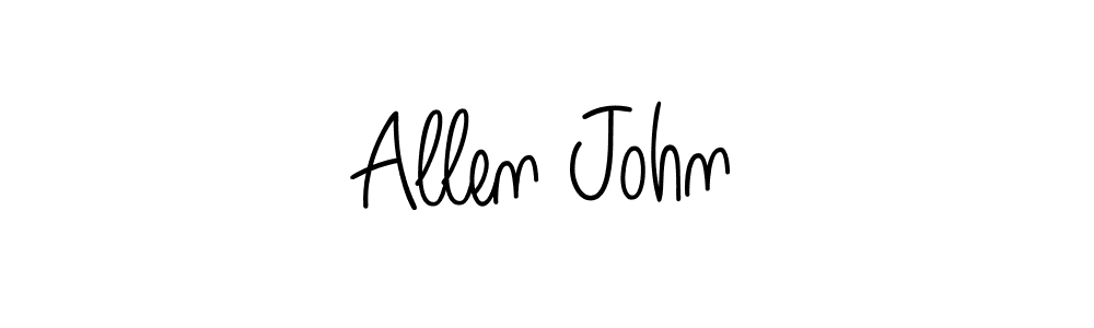 Allen John stylish signature style. Best Handwritten Sign (Angelique-Rose-font-FFP) for my name. Handwritten Signature Collection Ideas for my name Allen John. Allen John signature style 5 images and pictures png