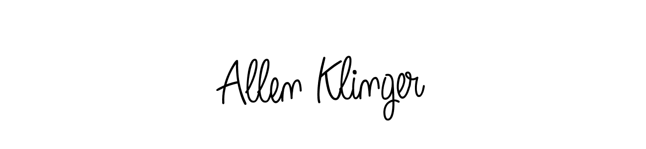 How to make Allen Klinger name signature. Use Angelique-Rose-font-FFP style for creating short signs online. This is the latest handwritten sign. Allen Klinger signature style 5 images and pictures png