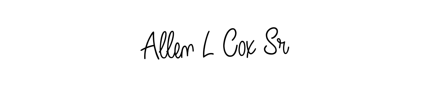 You should practise on your own different ways (Angelique-Rose-font-FFP) to write your name (Allen L Cox Sr) in signature. don't let someone else do it for you. Allen L Cox Sr signature style 5 images and pictures png