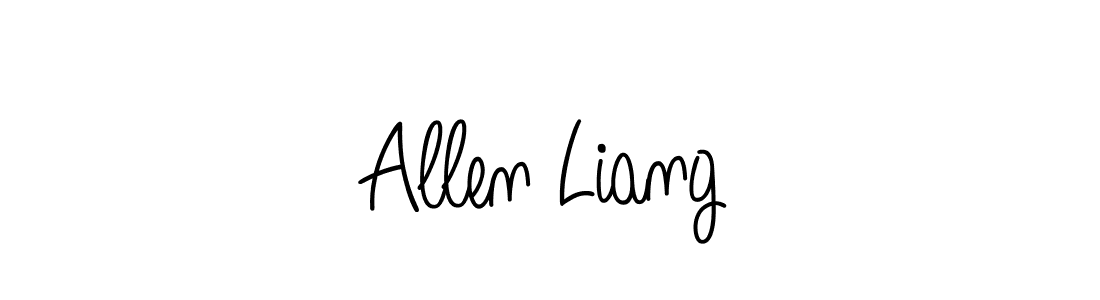 You should practise on your own different ways (Angelique-Rose-font-FFP) to write your name (Allen Liang) in signature. don't let someone else do it for you. Allen Liang signature style 5 images and pictures png