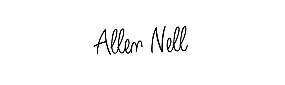 How to make Allen Nell name signature. Use Angelique-Rose-font-FFP style for creating short signs online. This is the latest handwritten sign. Allen Nell signature style 5 images and pictures png