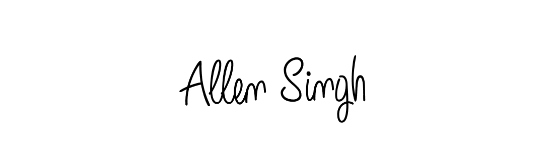 The best way (Angelique-Rose-font-FFP) to make a short signature is to pick only two or three words in your name. The name Allen Singh include a total of six letters. For converting this name. Allen Singh signature style 5 images and pictures png