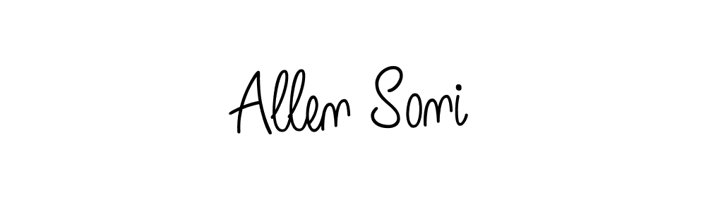 Also You can easily find your signature by using the search form. We will create Allen Soni name handwritten signature images for you free of cost using Angelique-Rose-font-FFP sign style. Allen Soni signature style 5 images and pictures png