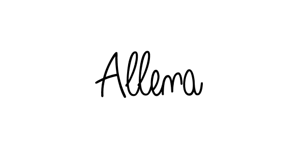 You should practise on your own different ways (Angelique-Rose-font-FFP) to write your name (Allena) in signature. don't let someone else do it for you. Allena signature style 5 images and pictures png