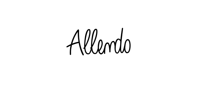 Use a signature maker to create a handwritten signature online. With this signature software, you can design (Angelique-Rose-font-FFP) your own signature for name Allendo. Allendo signature style 5 images and pictures png