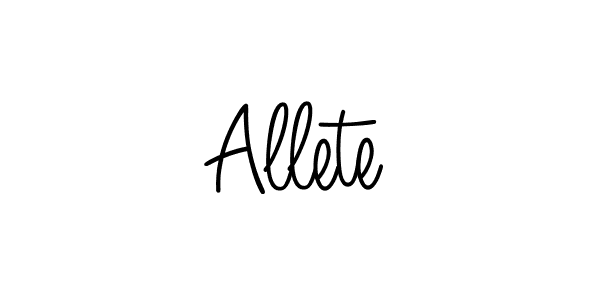 How to Draw Allete signature style? Angelique-Rose-font-FFP is a latest design signature styles for name Allete. Allete signature style 5 images and pictures png