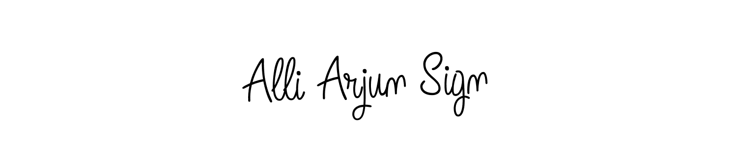 You should practise on your own different ways (Angelique-Rose-font-FFP) to write your name (Alli Arjun Sign) in signature. don't let someone else do it for you. Alli Arjun Sign signature style 5 images and pictures png