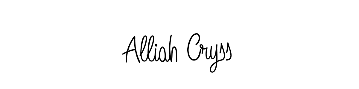 Also we have Alliah Cryss name is the best signature style. Create professional handwritten signature collection using Angelique-Rose-font-FFP autograph style. Alliah Cryss signature style 5 images and pictures png