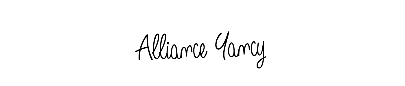 How to make Alliance Yancy signature? Angelique-Rose-font-FFP is a professional autograph style. Create handwritten signature for Alliance Yancy name. Alliance Yancy signature style 5 images and pictures png