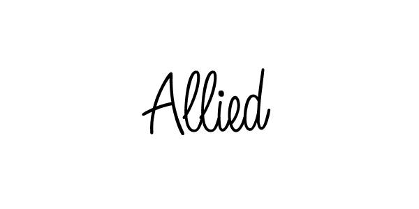 Allied stylish signature style. Best Handwritten Sign (Angelique-Rose-font-FFP) for my name. Handwritten Signature Collection Ideas for my name Allied. Allied signature style 5 images and pictures png