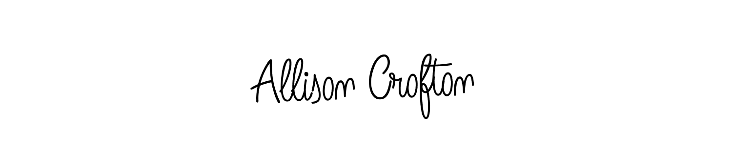 The best way (Angelique-Rose-font-FFP) to make a short signature is to pick only two or three words in your name. The name Allison Crofton include a total of six letters. For converting this name. Allison Crofton signature style 5 images and pictures png