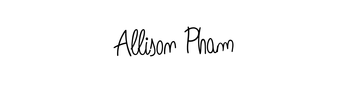 Design your own signature with our free online signature maker. With this signature software, you can create a handwritten (Angelique-Rose-font-FFP) signature for name Allison Pham. Allison Pham signature style 5 images and pictures png
