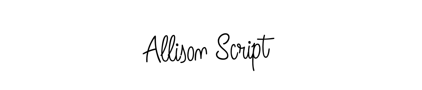 Make a beautiful signature design for name Allison Script. Use this online signature maker to create a handwritten signature for free. Allison Script signature style 5 images and pictures png