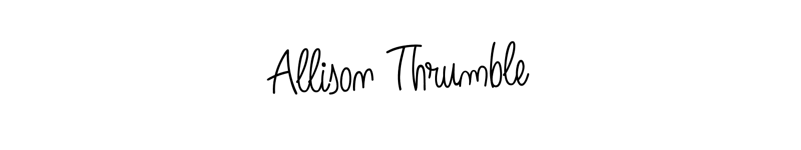 The best way (Angelique-Rose-font-FFP) to make a short signature is to pick only two or three words in your name. The name Allison Thrumble include a total of six letters. For converting this name. Allison Thrumble signature style 5 images and pictures png