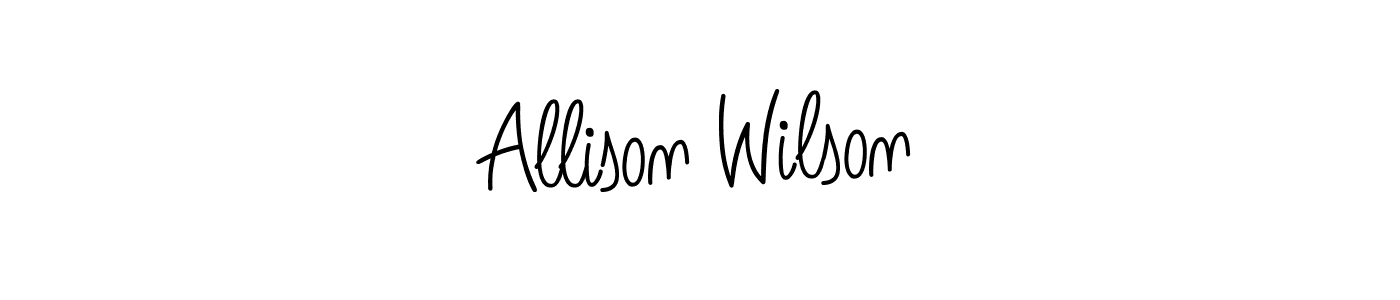 Make a beautiful signature design for name Allison Wilson. With this signature (Angelique-Rose-font-FFP) style, you can create a handwritten signature for free. Allison Wilson signature style 5 images and pictures png