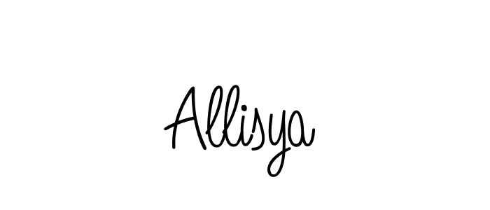 Use a signature maker to create a handwritten signature online. With this signature software, you can design (Angelique-Rose-font-FFP) your own signature for name Allisya. Allisya signature style 5 images and pictures png