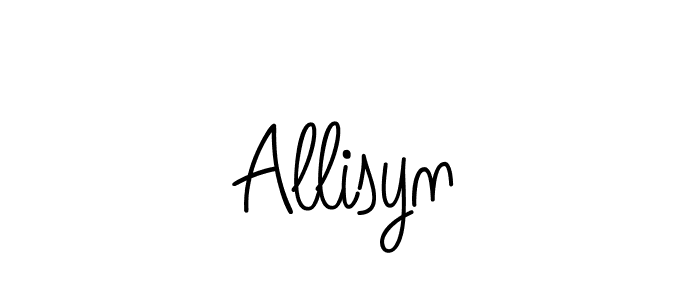 You should practise on your own different ways (Angelique-Rose-font-FFP) to write your name (Allisyn) in signature. don't let someone else do it for you. Allisyn signature style 5 images and pictures png