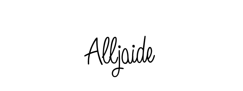 How to make Alljaide signature? Angelique-Rose-font-FFP is a professional autograph style. Create handwritten signature for Alljaide name. Alljaide signature style 5 images and pictures png