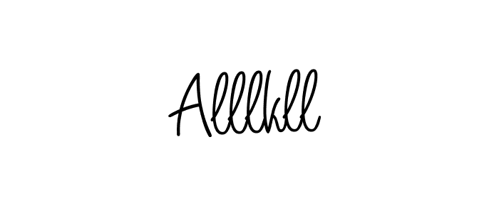 You should practise on your own different ways (Angelique-Rose-font-FFP) to write your name (Alllkll) in signature. don't let someone else do it for you. Alllkll signature style 5 images and pictures png