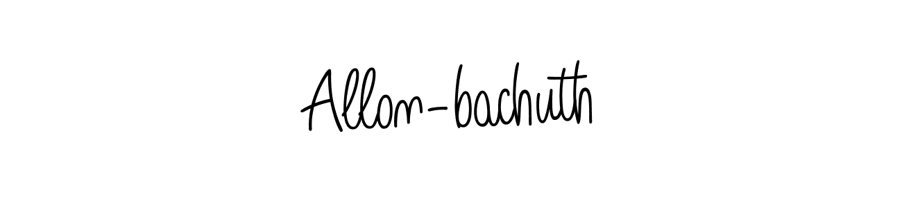 How to make Allon-bachuth name signature. Use Angelique-Rose-font-FFP style for creating short signs online. This is the latest handwritten sign. Allon-bachuth signature style 5 images and pictures png