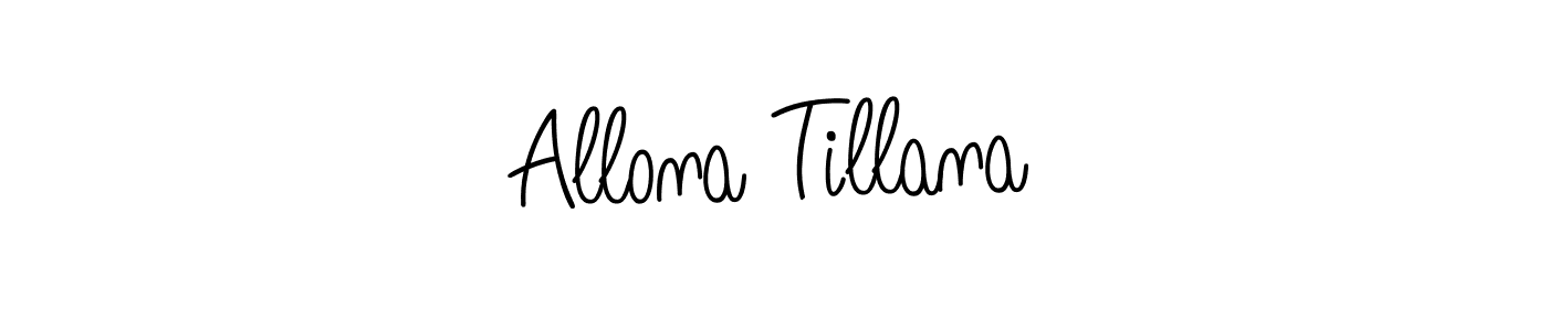 Make a beautiful signature design for name Allona Tillana. With this signature (Angelique-Rose-font-FFP) style, you can create a handwritten signature for free. Allona Tillana signature style 5 images and pictures png