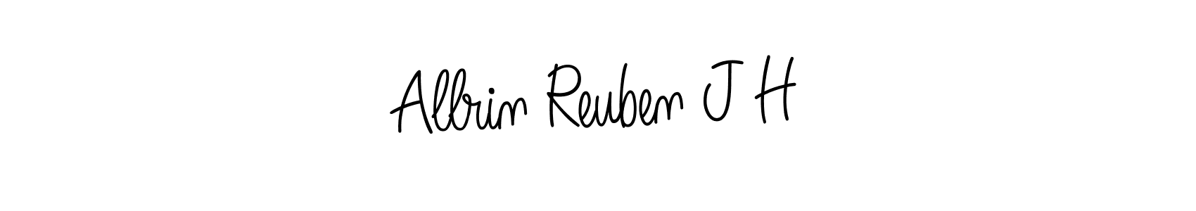 Make a beautiful signature design for name Allrin Reuben J H. With this signature (Angelique-Rose-font-FFP) style, you can create a handwritten signature for free. Allrin Reuben J H signature style 5 images and pictures png