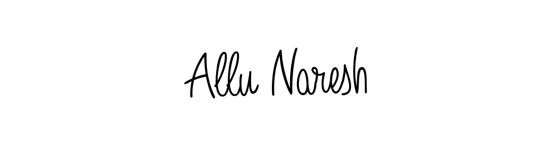 You should practise on your own different ways (Angelique-Rose-font-FFP) to write your name (Allu Naresh) in signature. don't let someone else do it for you. Allu Naresh signature style 5 images and pictures png