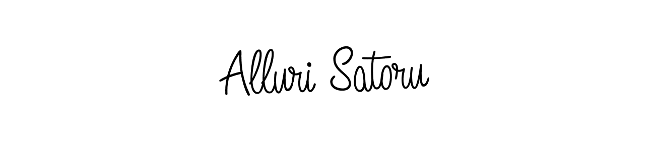 Use a signature maker to create a handwritten signature online. With this signature software, you can design (Angelique-Rose-font-FFP) your own signature for name Alluri Satoru. Alluri Satoru signature style 5 images and pictures png