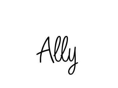 Make a beautiful signature design for name Ally. With this signature (Angelique-Rose-font-FFP) style, you can create a handwritten signature for free. Ally signature style 5 images and pictures png