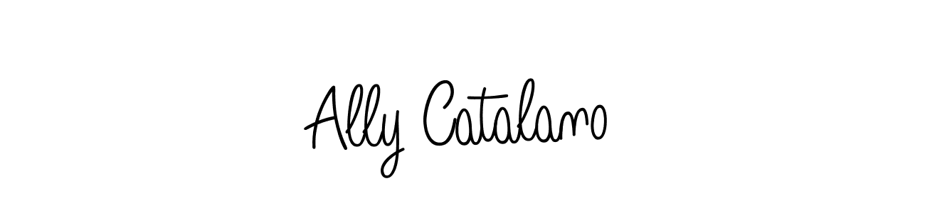Use a signature maker to create a handwritten signature online. With this signature software, you can design (Angelique-Rose-font-FFP) your own signature for name Ally Catalano. Ally Catalano signature style 5 images and pictures png