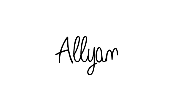 How to make Allyan name signature. Use Angelique-Rose-font-FFP style for creating short signs online. This is the latest handwritten sign. Allyan signature style 5 images and pictures png